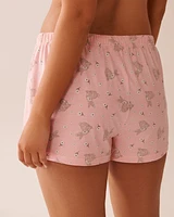 Rabbit Print Shirt PJ Set