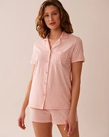 Leopard Print Shirt PJ Set