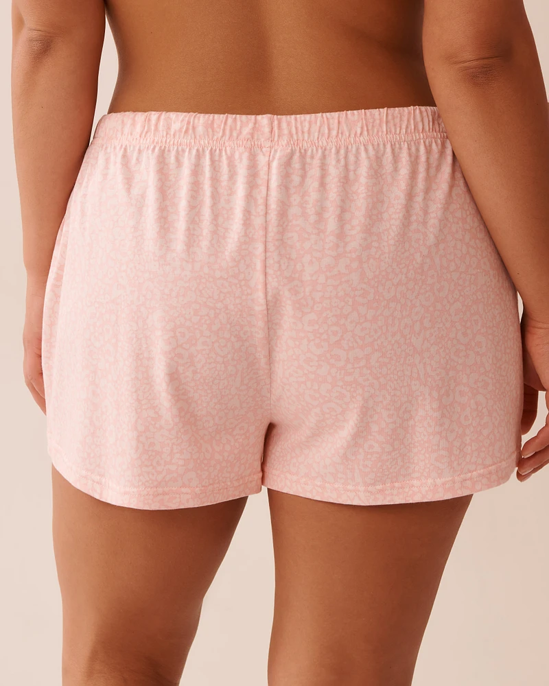 Leopard Print Shirt PJ Set