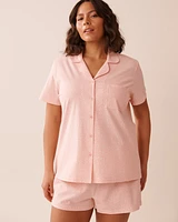 Leopard Print Shirt PJ Set