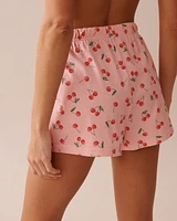 Cherry Print Shirt PJ Set