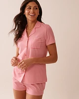 Ensemble pyjama à rayures avec chemisier