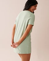 Chemise de nuit en coton imprimé escargot