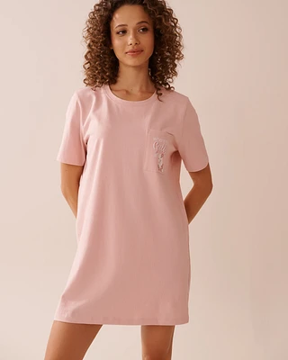 Chemise de nuit en coton imprimé goéland