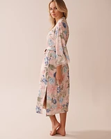 Watercolour Flower Print Super Soft Kimono