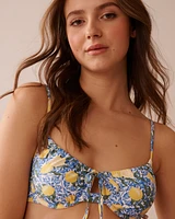 Haut de bikini plongeant LEMON TILE