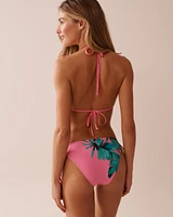 Haut de bikini triangle PINK PALM