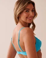 Haut de bikini plongeant en fibres recyclées BLUE ATOLL