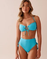 Haut de bikini bandeau à découpes en fibres recyclées BLUE ATOLL