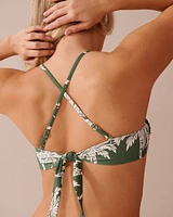 KHAKI PALM U-Wire Bandeau Bikini Top