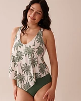 Haut tankini coupe fluide bonnet D KHAKI PALM