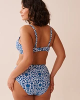 MEDITERRANEAN TILE D Cup Plunge Bikini Top