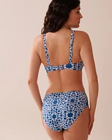 MEDITERRANEAN TILE D Cup Plunge Bikini Top