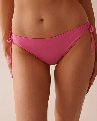 DRAGON FRUIT Recycled Fibers Side Tie Brazilian Bikini Bottom