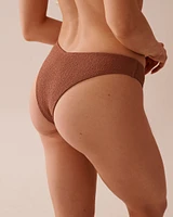 TERRACOTTA Textured Thong Bikini Bottom
