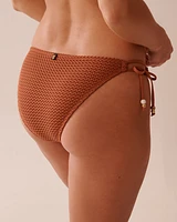 TERRACOTTA Crochet Side Tie Brazilian Bikini Bottom