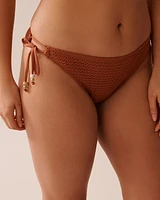 TERRACOTTA Crochet Side Tie Brazilian Bikini Bottom