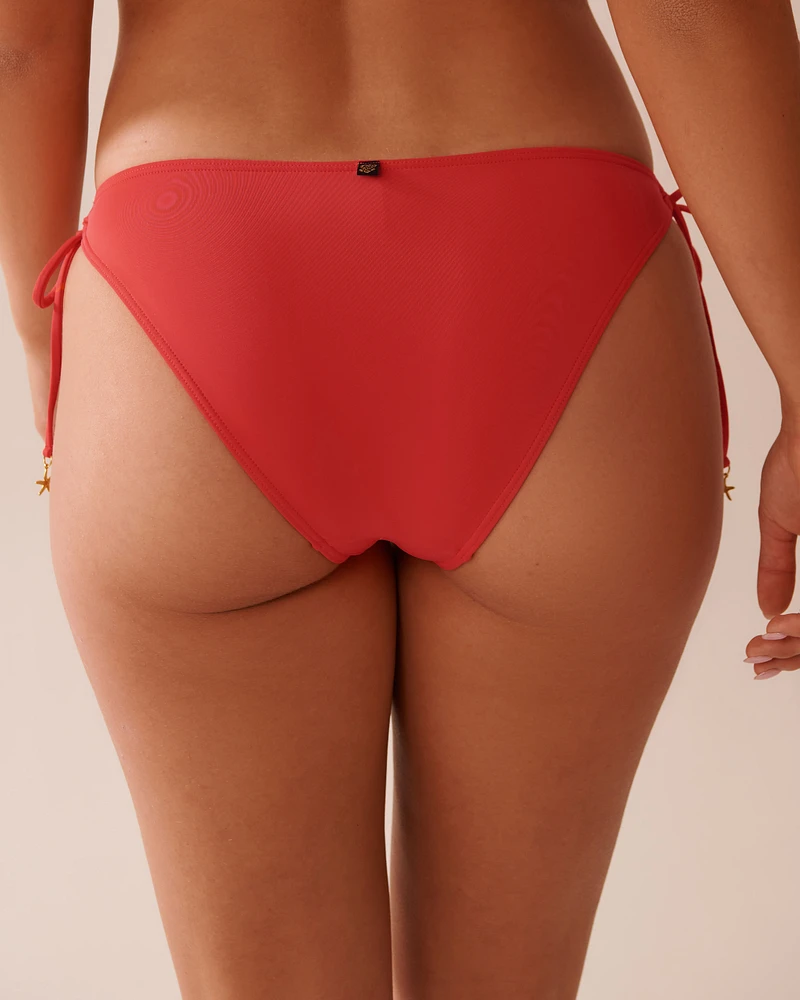 Bas de bikini brésilien noué aux hanches en fibres recyclées HIBISCUS