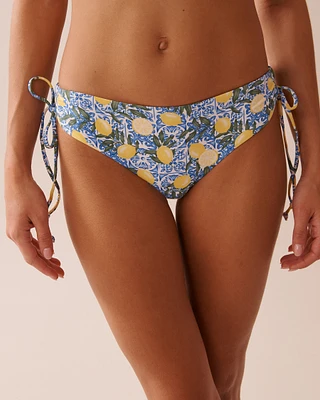 Bas de bikini cheeky noué aux hanches LEMON TILE