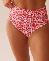 Bas de bikini taille haute drapée MEDITERRANEAN TILE