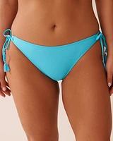 Bas de bikini noué aux hanches en fibres recyclées BLUE ATOLL