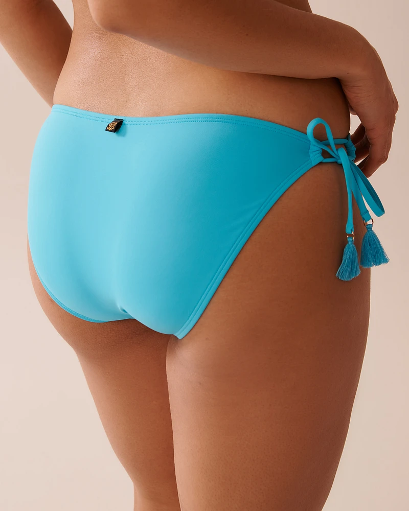 Bas de bikini noué aux hanches en fibres recyclées BLUE ATOLL