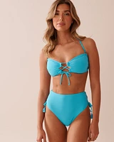 BLUE ATOLL Recycled Fibers High Waist Cheeky Bikini Bottom