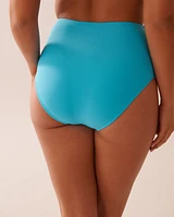 Bas de bikini taille haute drapée en fibres recyclées BLUE ATOLL
