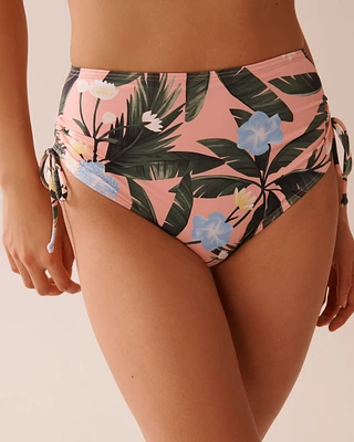 PEACHY TROPICS Side Tie High Waist Bikini Bottom