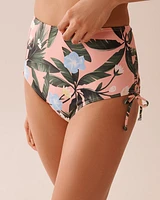 PEACHY TROPICS Side Tie High Waist Bikini Bottom
