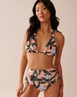 PEACHY TROPICS Side Tie High Waist Bikini Bottom