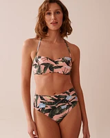 Bas de bikini taille mi-haute drapée PEACHY TROPICS