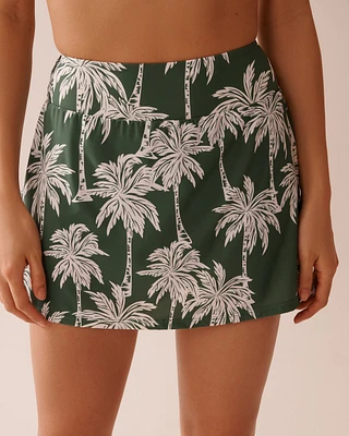 KHAKI PALM Skirt Bikini Bottom