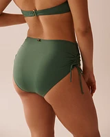 KHAKI Recycled Fibers Side Tie High Waist Bikini Bottom