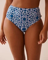Bas de bikini taille haute MEDITERRANEAN TILE