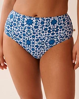 Bas de bikini taille haute MEDITERRANEAN TILE