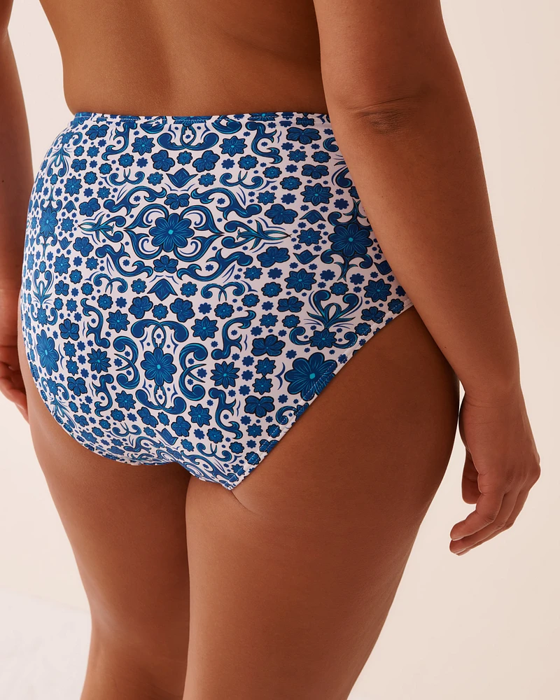 Bas de bikini taille haute MEDITERRANEAN TILE
