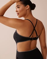 Maillot une-pièce armature en V et découpes SOLID
