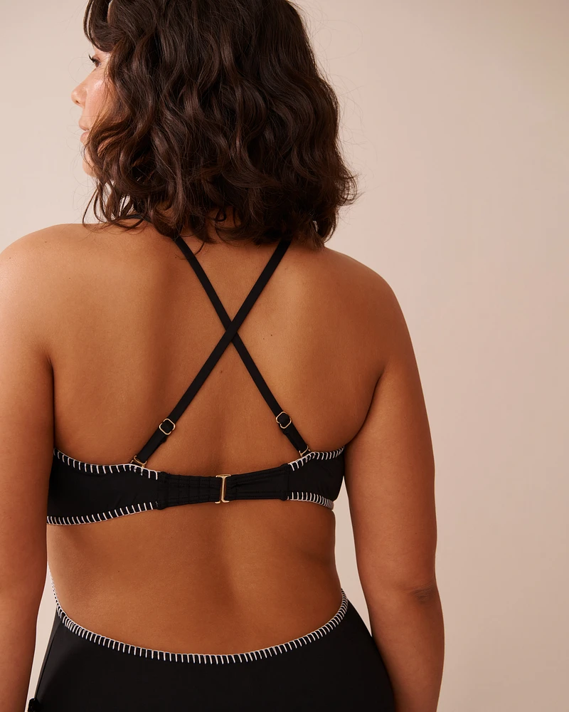 Maillot une-pièce armature en V et découpes SOLID
