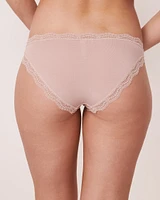 Modal and Lace Trim Bikini Panty