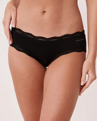 Modal and Lace Trim Hiphugger Panty