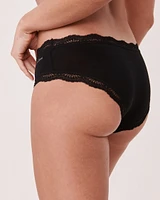 Culotte aux hanches modal et bordure de dentelle