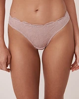 Culotte tanga dentelle et résille