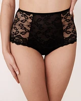 Culotte bikini taille haute dentelle