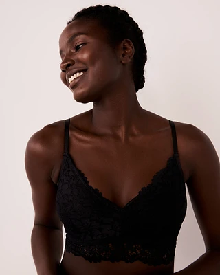 Bralette en dentelle et résille