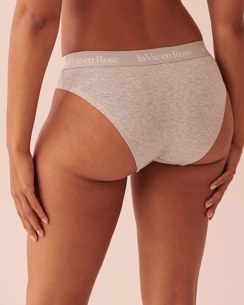 Cotton and Logo Elastic Band Bikini Panty