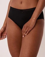 Super Soft Lace Trim High Waist Bikini Panty