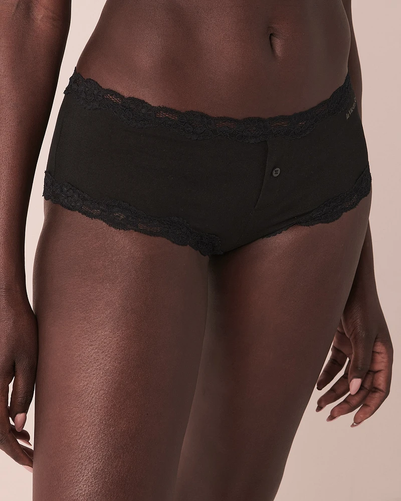 Super Soft Lace Trim Boyleg Panty