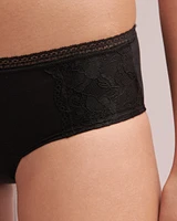 Culotte menstruelle coupe aux hanches en coton absorption super