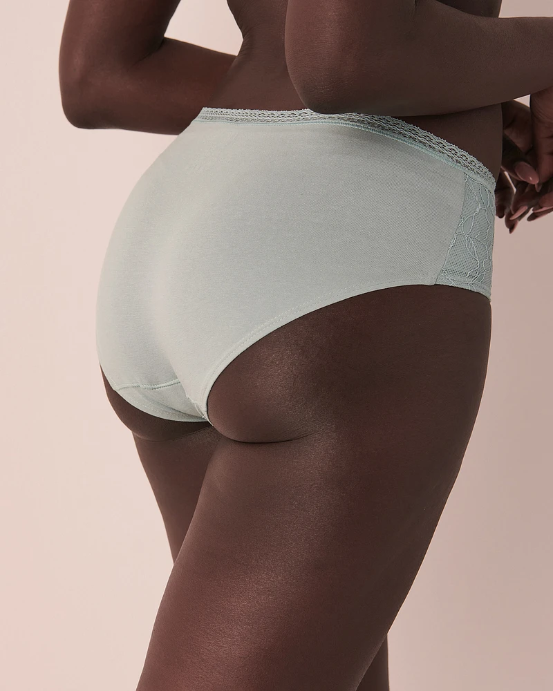 Culotte menstruelle coupe aux hanches en coton absorption super